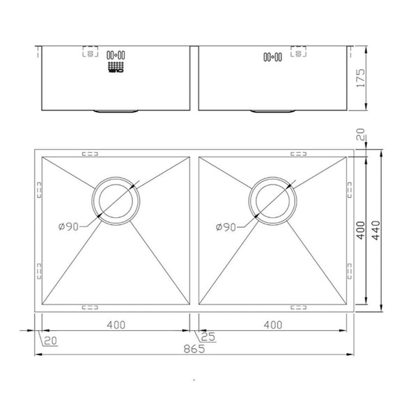 ZENDUO 400/400U SINK,Stainless Steel Sink,1810 Company UK,www.work-tops.com