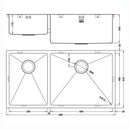 ZENDUO15 340/550U XXL DEEP BBR SINK,Stainless Steel Sink,1810 Company UK,www.work-tops.com