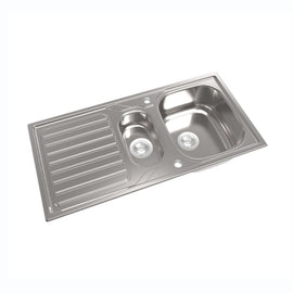 VELOREDUO 100I SINK,Stainless Steel Sink,1810 Company UK,www.work-tops.com