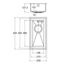 AXIXUNO 210U QG SINK,Stainless Steel Sink,1810 Company UK,www.work-tops.com