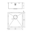 ZENUNO15 400U SINK,Stainless Steel Sink,1810 Company UK,www.work-tops.com