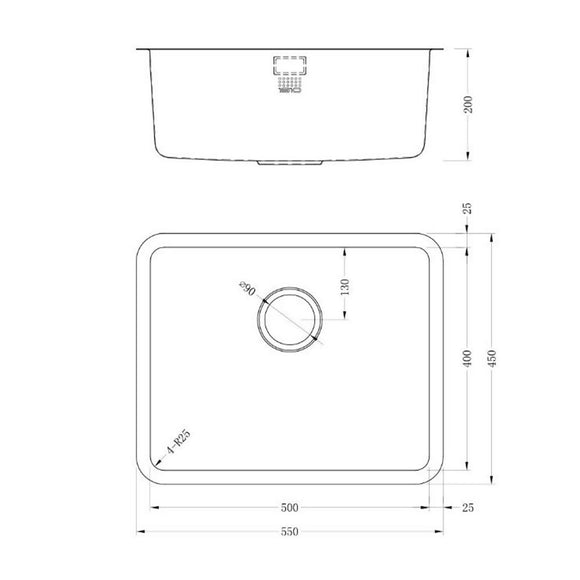LUXSOPLUSUNO25 500U SINK,Stainless Steel Sink,1810 Company UK,www.work-tops.com