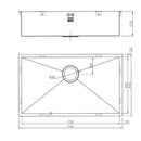 ZENUNO 700U SINK,Stainless Steel Sink,1810 Company UK,www.work-tops.com