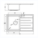 FORZAUNO 800I BBL SINK,Stainless Steel Sink,1810 Company UK,www.work-tops.com