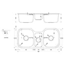 ETROTRIO 960/450U SINK,Stainless Steel Sink,1810 Company UK,www.work-tops.com