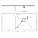 ZENUNO15 55 I-F BBR SINK,Stainless Steel Sink,1810 Company UK,www.work-tops.com