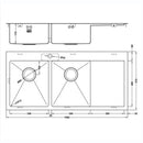 ZENDUO15 34/34 I-F BBL SINK,Stainless Steel Sink,1810 Company UK,www.work-tops.com
