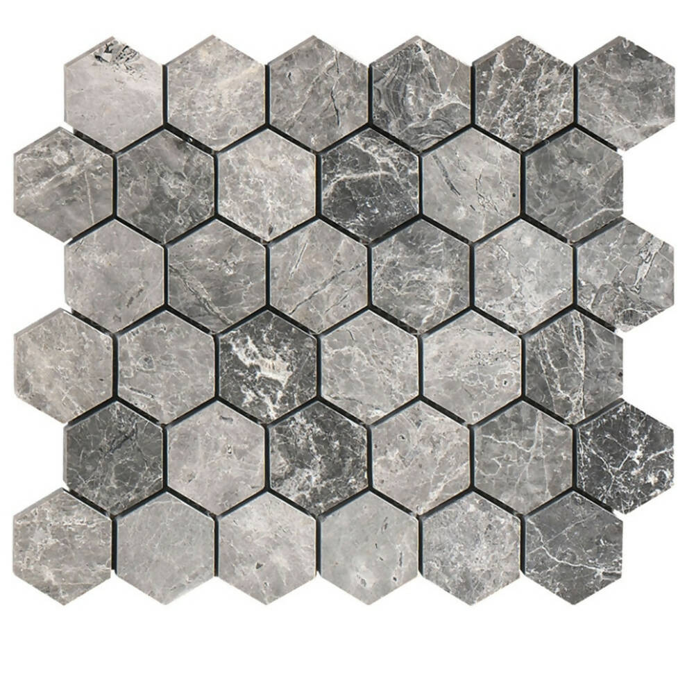 SILVER MOON MARBLE MOSAIC HEXAGON TILES,Tiles-Mosaic,IONIC STONE,www.work-tops.com