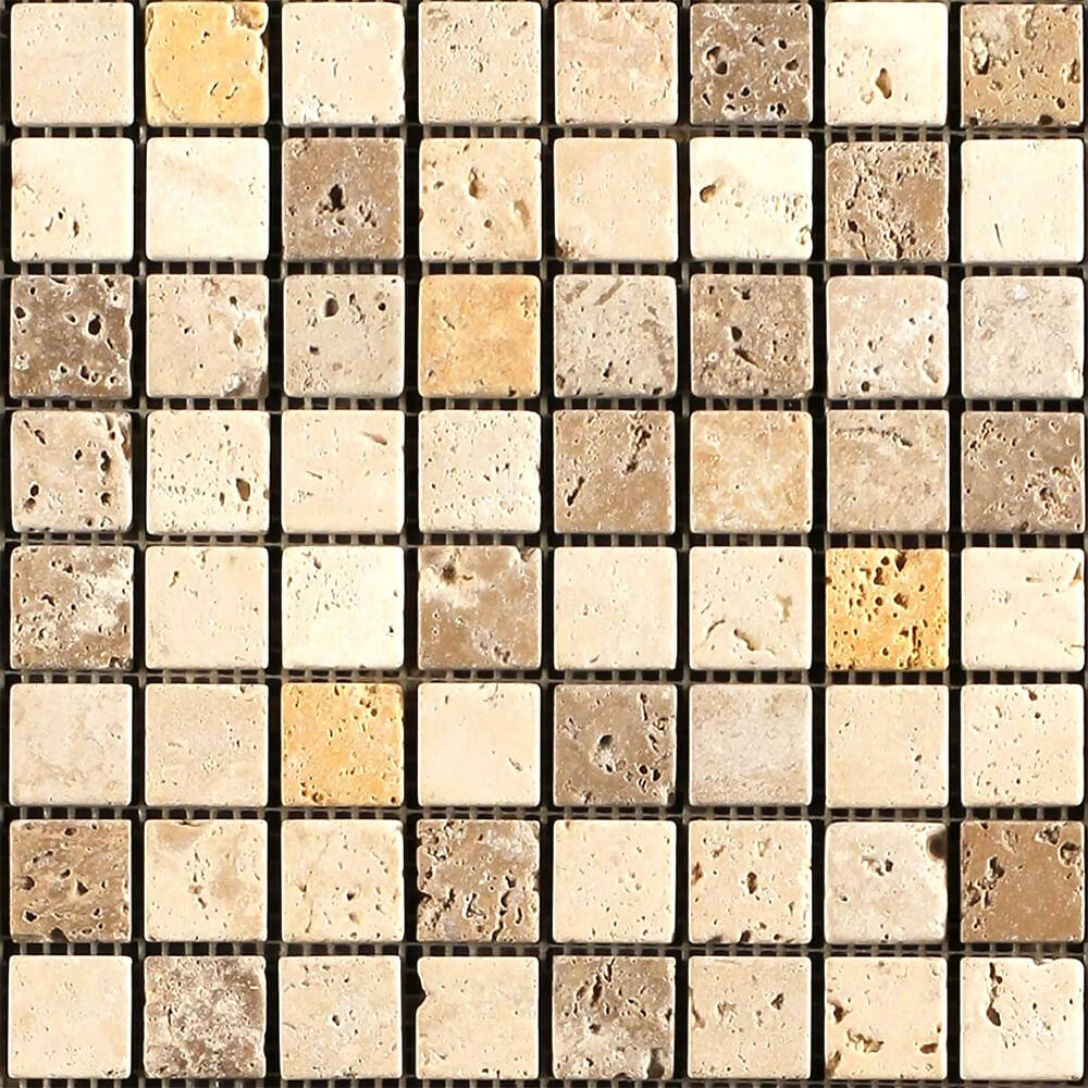 CLASSICO-GIALLO-NOCE TRAVERTINE MOSAIC TILES,Tiles-Mosaic,IONIC STONE,www.work-tops.com