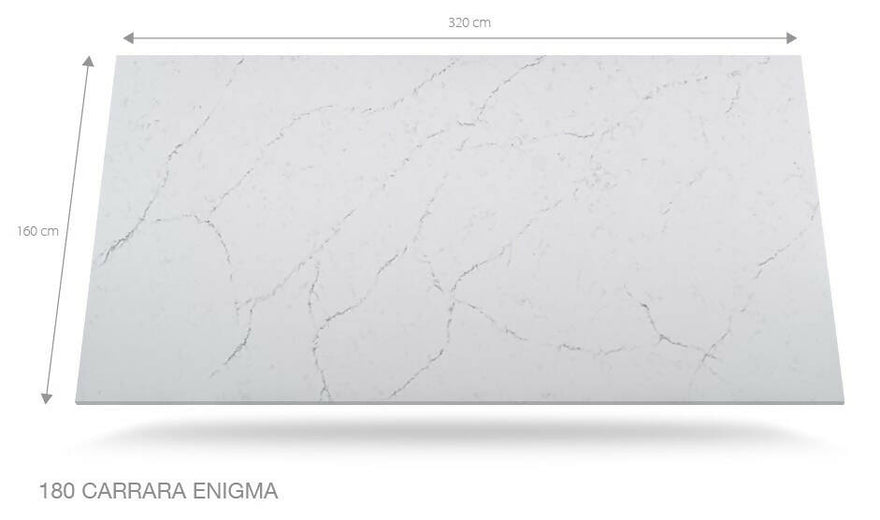 180 Carrara Enigma Quartz Available In UK White Quartz