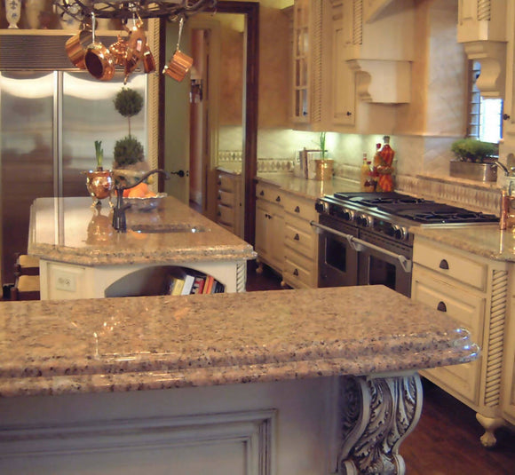 Giallo Veneziano Granite available in UK | Grey slab | www.work-tops.com