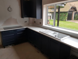 Lumina White's L-shaped countertop kitchen,Kitchen Designs,Granite-Unlimited,www.work-tops.com