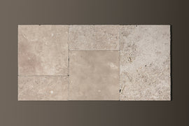 CLASSIC FRENCH-PATTERN HONED&CHISELED-EDGE TRAVERTINE CROSS-CUT TILES,Tiles-Travertine,Sonic Stone,www.work-tops.com
