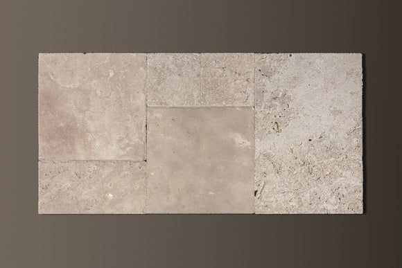 CLASSIC FRENCH-PATTERN HONED&CHISELED-EDGE TRAVERTINE CROSS-CUT TILES,Tiles-Travertine,Sonic Stone,www.work-tops.com