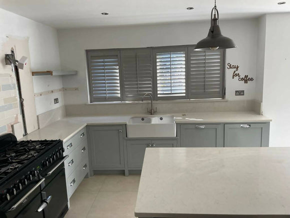 Snowy ibiza Silestone Kitchen, Solilhull