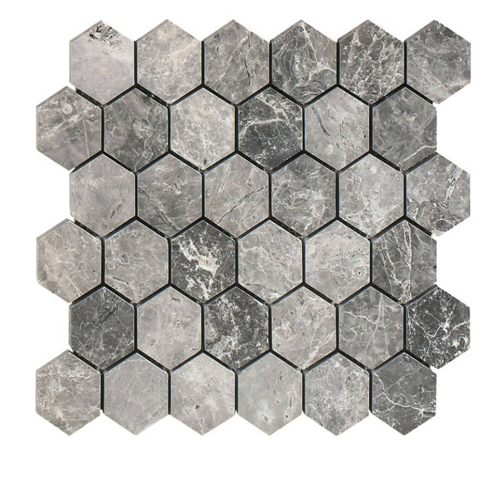 SILVER MOON MARBLE MOSAIC HEXAGON TILES,Tiles-Mosaic,IONIC STONE,www.work-tops.com