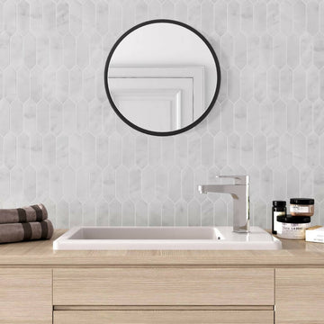 CARRARA WHITE PICKET MARBLE MOSAIC TILES,Tiles-Mosaic,IONIC STONE,www.work-tops.com