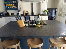 STEEL GREY ANTIQUE KITCHEN,Kitchen Designs,Gavin Page,www.work-tops.com