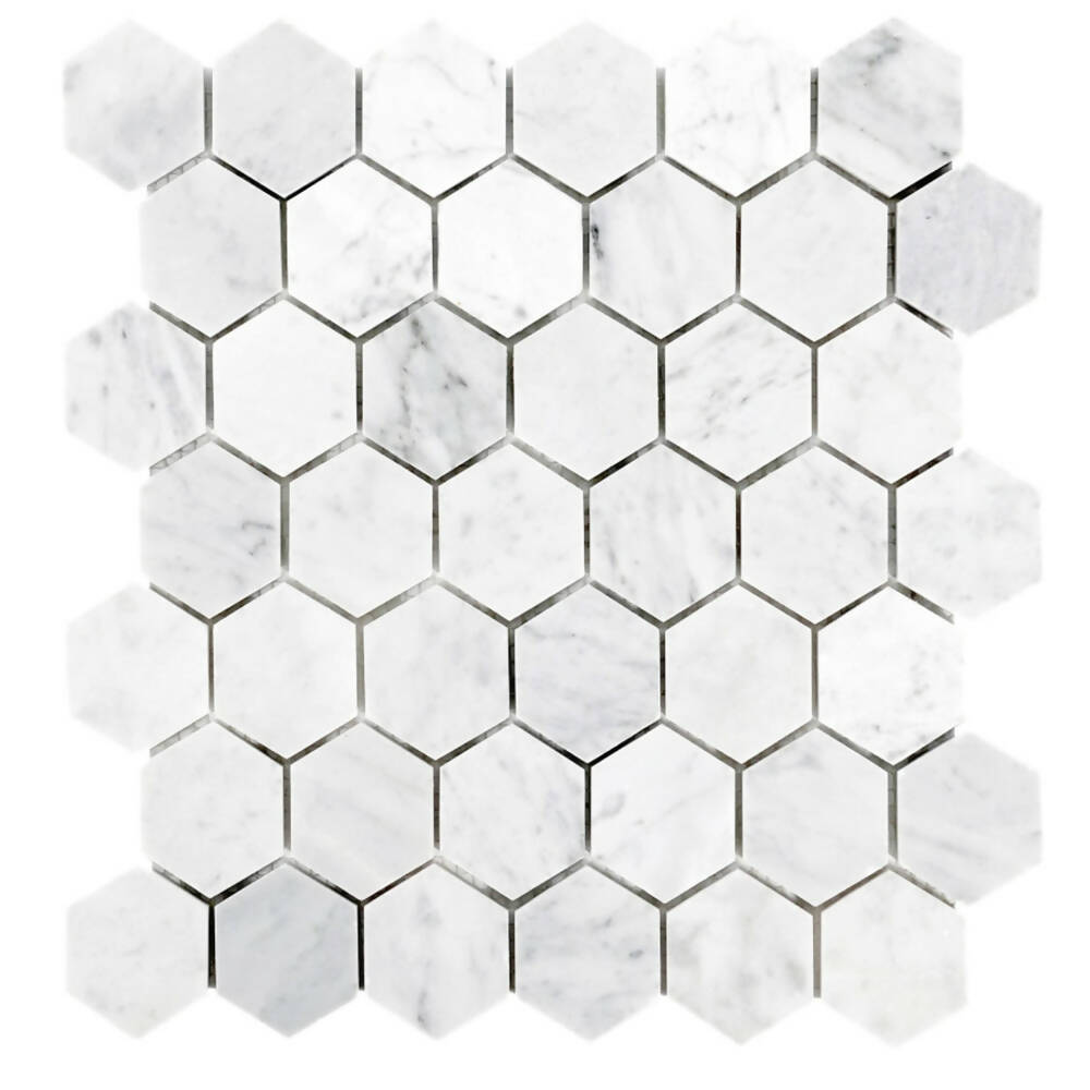 CARRARA WHITE MARBLE MOSAIC HEXAGON TILES,Tiles-Mosaic,IONIC STONE,www.work-tops.com