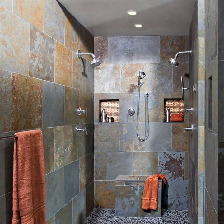 BRAZILIAN MULTICOLOUR CALIBRATED SLATE TILES