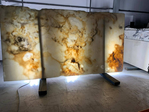 WHITE BOOKMATCH ONYX CROSS-CUT,Onyx,Sonic Stone,www.work-tops.com