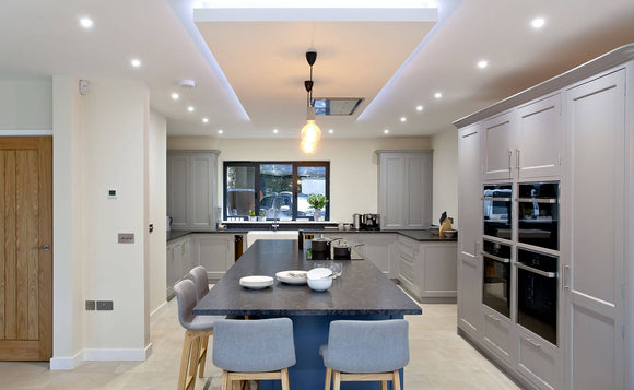 Steel Grey Leathered Granite Kitchen,Kitchen Designs,Malcolm Wade,www.work-tops.com