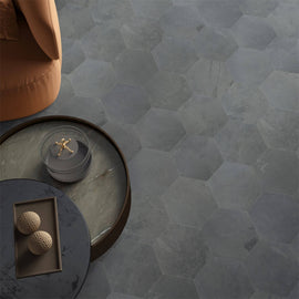BRAZILIAN BLACK CALIBRATED SLATE TILES HEXAGON,Tiles-Slate,IONIC STONE,www.work-tops.com