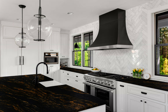 TITANIUM GOLD BOOKMATCHED GRANITE,Granite,Sonic Stone,www.work-tops.com