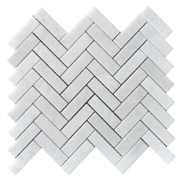 CARRARA WHITE MARBLE MOSAIC HERRINGBONE TILES,Tiles-Mosaic,IONIC STONE,www.work-tops.com